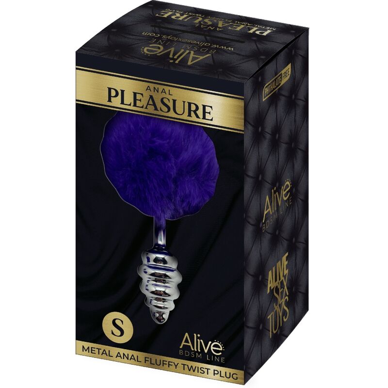 ALIVE - DARK VIOLET METAL SPIRAL ANAL PLEASURE PLUG SIZE S