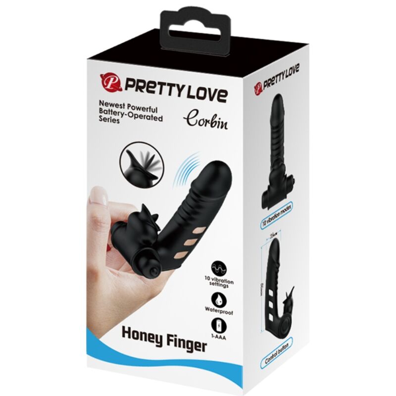 PRETTY LOVE - FUNDA PARA VIBRADOR DE DEDO CORBIN BLACK