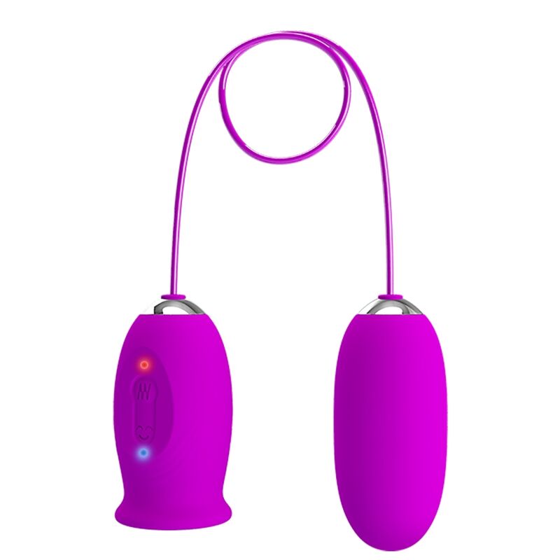 PRETTY LOVE - DAISY DUAL EGG PURPLE RECHARGEABLE VIBRATOR
