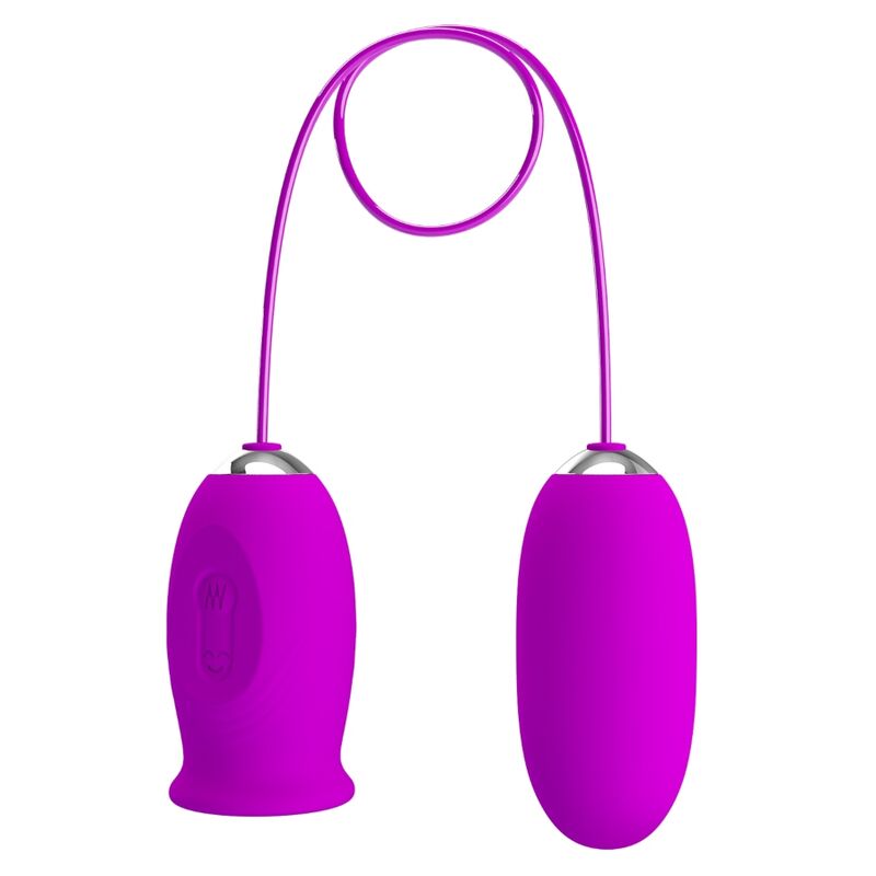 PRETTY LOVE - DAISY DUAL EGG PURPLE RECHARGEABLE VIBRATOR