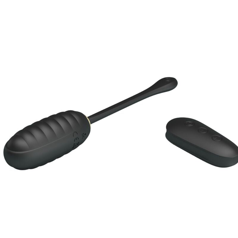 PRETTY LOVE - DOREEN LUXURY RECHARGEABLE EGG VIBRATOR BLACK REMOTE CONTROL