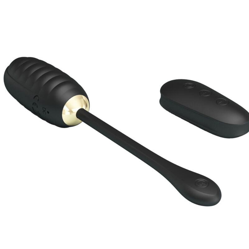 PRETTY LOVE - DOREEN LUXURY RECHARGEABLE EGG VIBRATOR BLACK REMOTE CONTROL