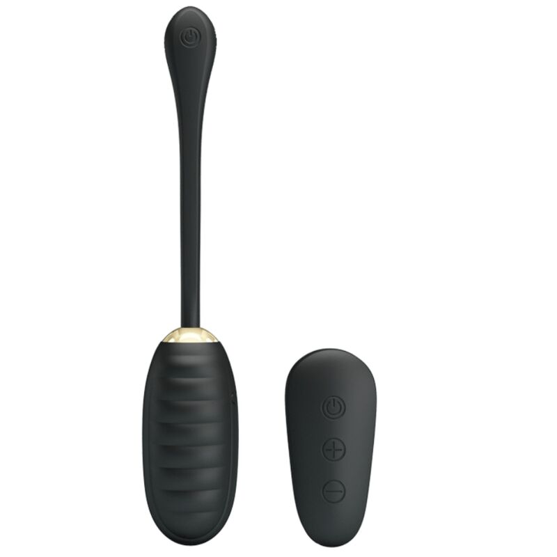 PRETTY LOVE - DOREEN LUXURY RECHARGEABLE EGG VIBRATOR BLACK REMOTE CONTROL