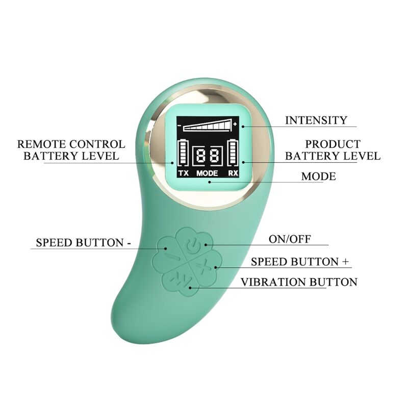 PRETTY LOVE - VIBRATING EGG WITH REMOTE CONTROL VIVIAN GREEN