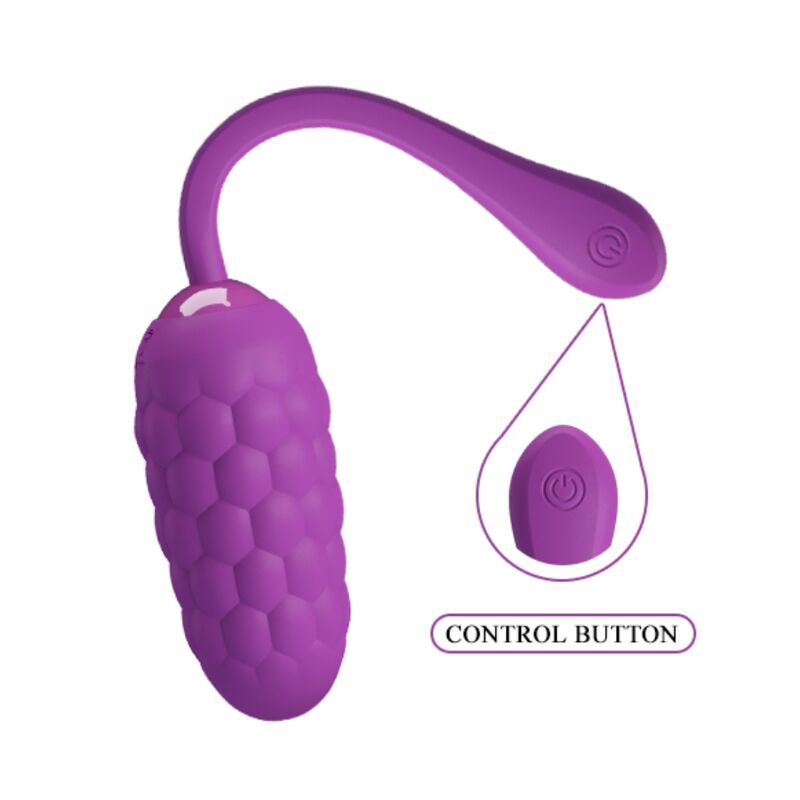 PRETTY LOVE - VIBRATING EGG WITH MARINE TEXTURE RECHARGEABLE PURPLE