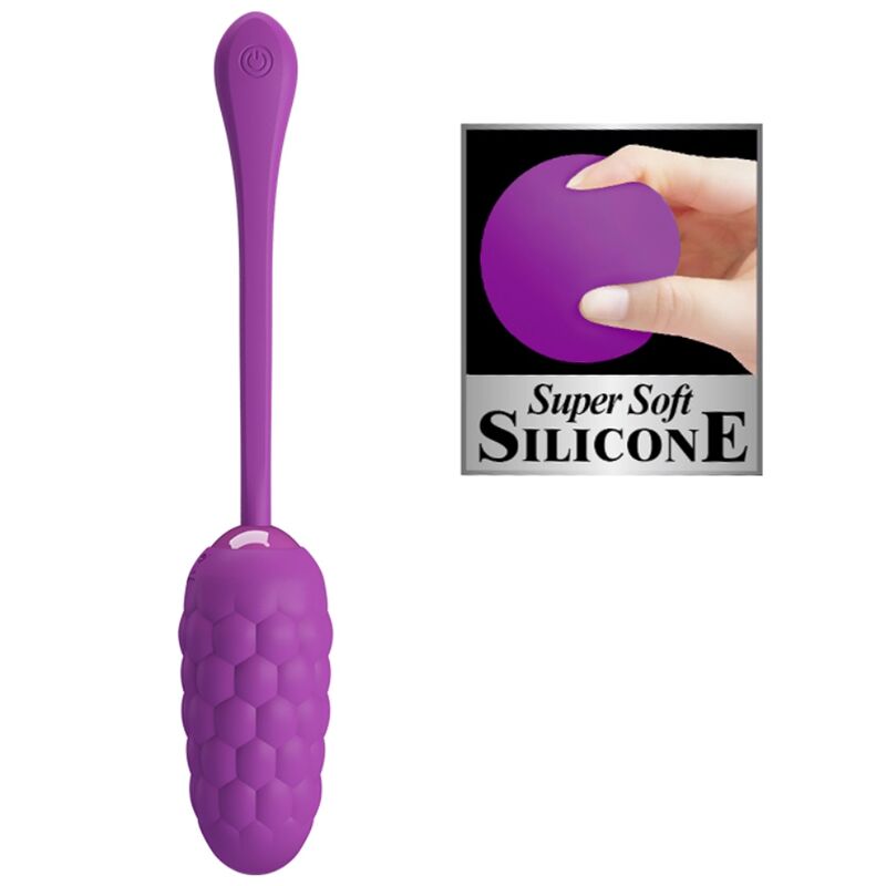 PRETTY LOVE - VIBRATING EGG WITH MARINE TEXTURE RECHARGEABLE PURPLE