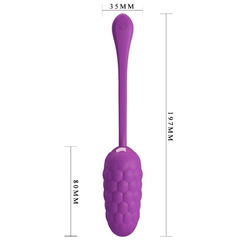 PRETTY LOVE - VIBRATING EGG WITH MARINE TEXTURE RECHARGEABLE PURPLE