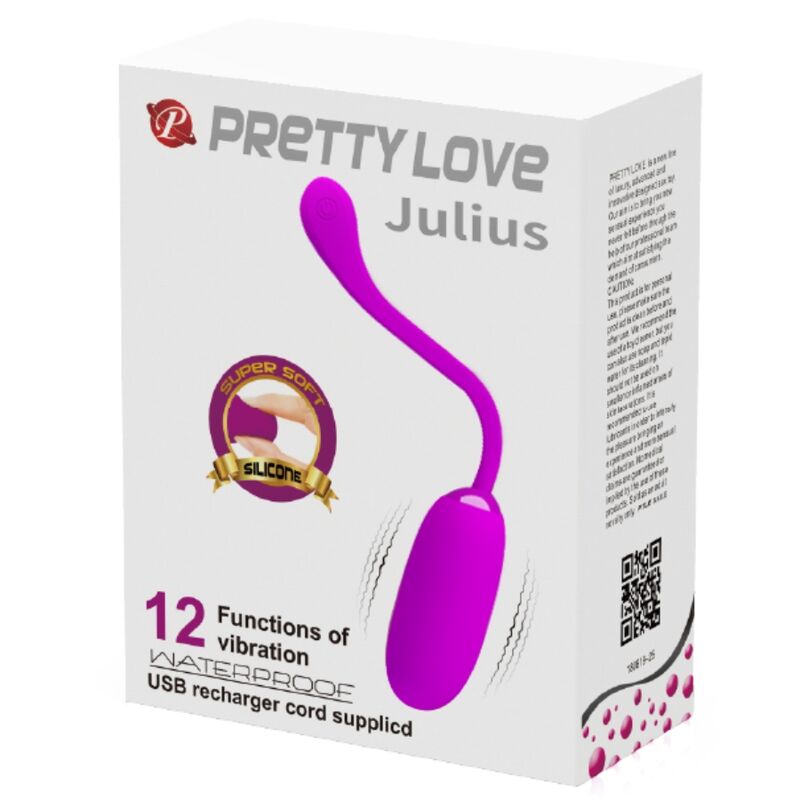 PRETTY LOVE - WATERPROOF RECHARGEABLE VIBRATING EGG JULIUS PURPLE