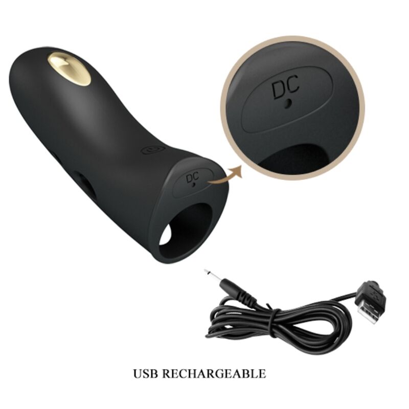 PRETTY LOVE - FUNDA PARA DEDOS PARA ELECTROESTIMULADOR NEGRO MARICO