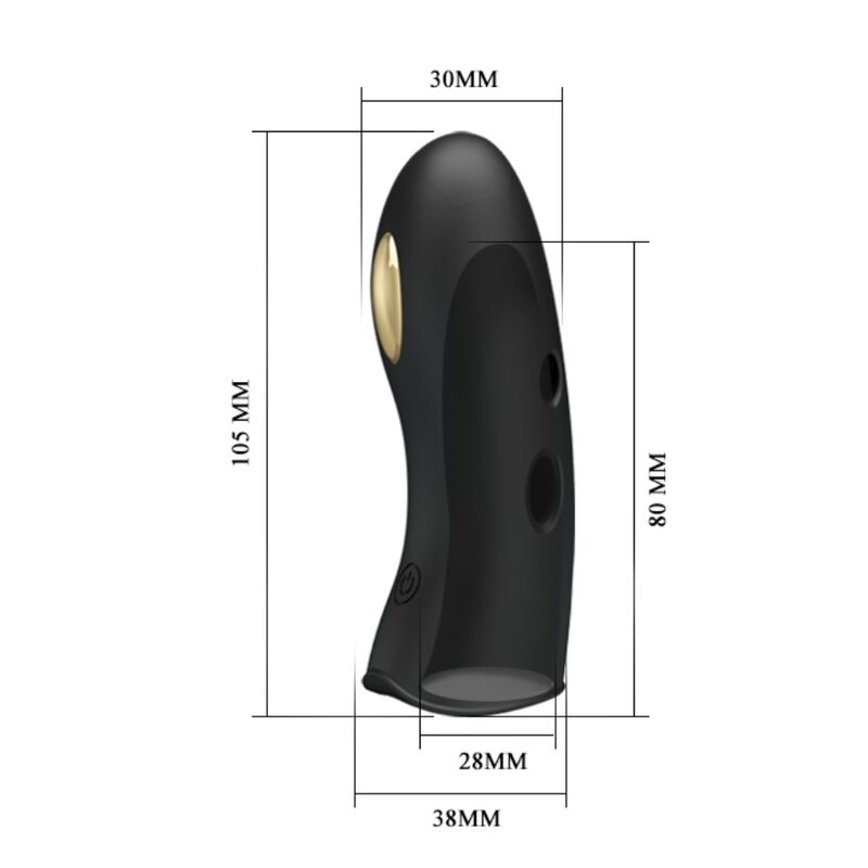 PRETTY LOVE - FUNDA PARA DEDOS PARA ELECTROESTIMULADOR NEGRO MARICO