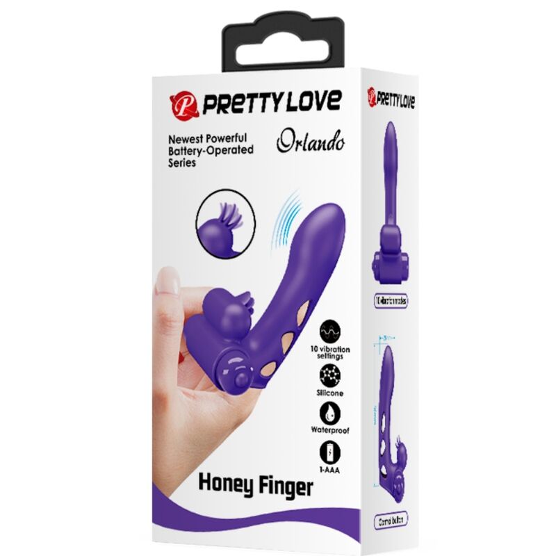 PRETTY LOVE - FUNDA VIBRADORA DE DEDO ORLANDO PÚRPURA