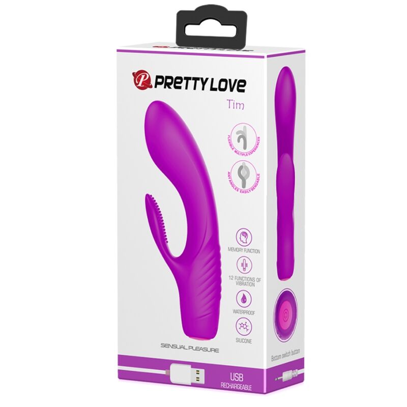 PRETTY LOVE - VIBRADOR RECARGABLE PURPLE TIM