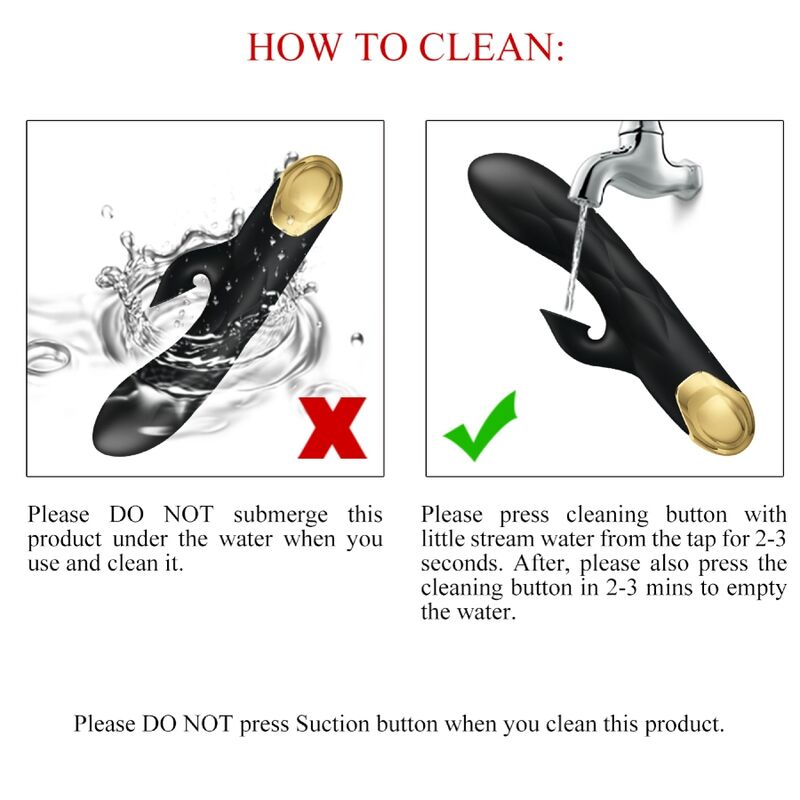 PRETTY LOVE - GOLD PLATED LUXURY VIBRATOR RECHARGEABLE BLACK