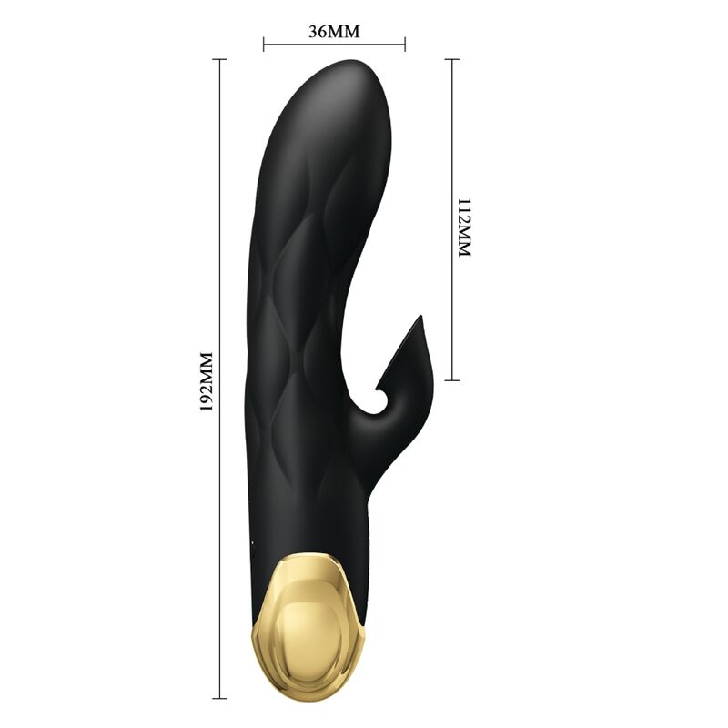 PRETTY LOVE - GOLD PLATED LUXURY VIBRATOR RECHARGEABLE BLACK