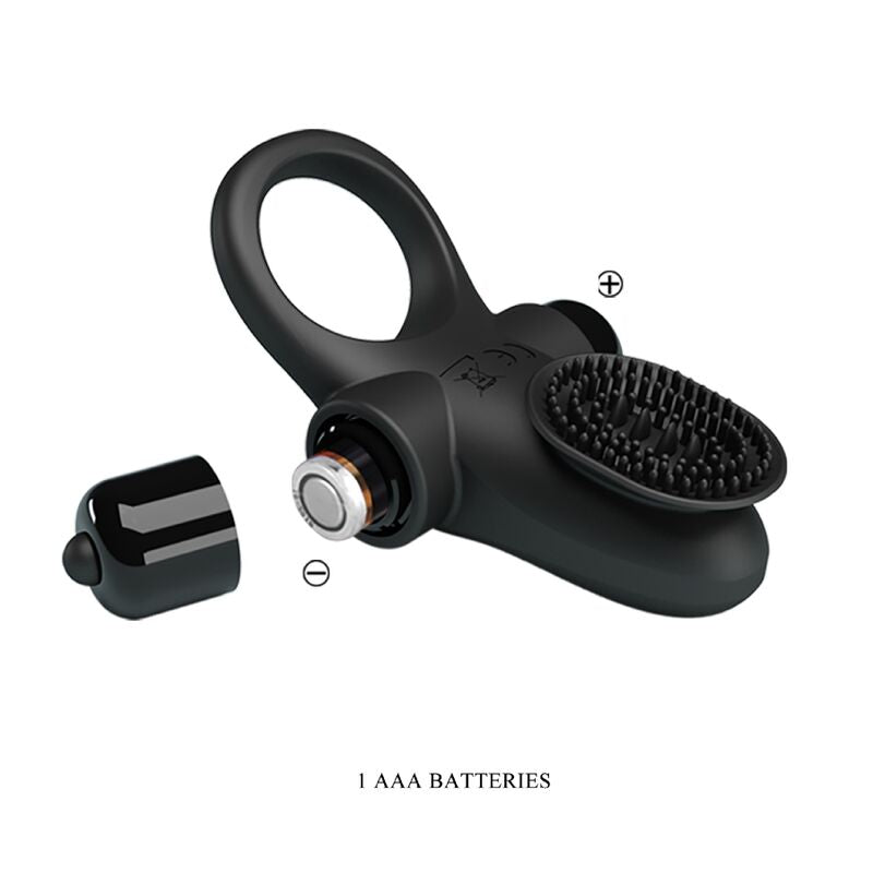 PRETTY LOVE - BLACK VIBRATING PENIS RING II