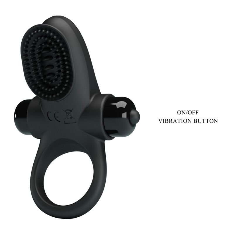 PRETTY LOVE - BLACK VIBRATING PENIS RING II