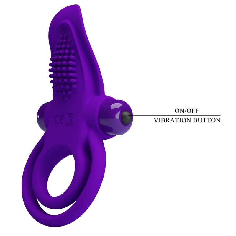 PRETTY LOVE - ANILLO VIBRADOR PARA EL PENE PÚRPURA