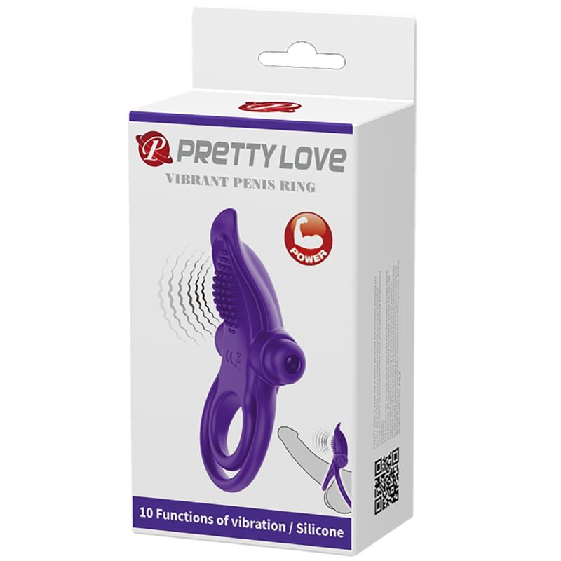 PRETTY LOVE - ANILLO VIBRADOR PARA EL PENE PÚRPURA