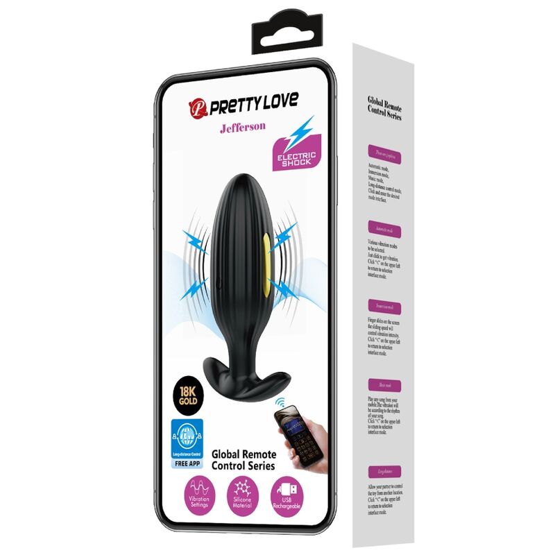 PRETTY LOVE - PLUG ANAL CONTROLADO POR APLICACIÓN JEFFERSON BLACK