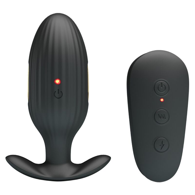 PRETTY LOVE - RECHARGEABLE ANAL KELLY PLUG VIBRATOR BLACK