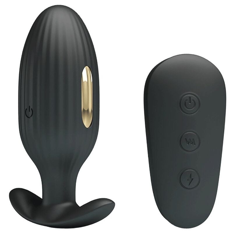 PRETTY LOVE - RECHARGEABLE ANAL KELLY PLUG VIBRATOR BLACK