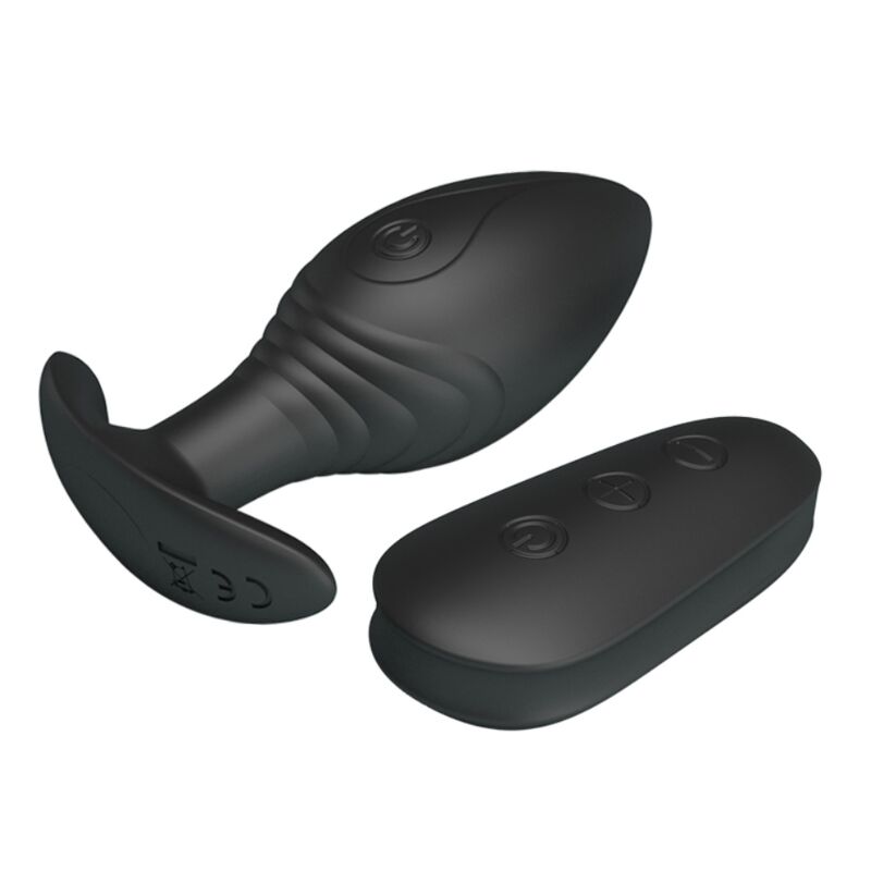 PRETTY LOVE - VIBRADOR ANAL PLUG RECARGABLE REGINA NEGRO