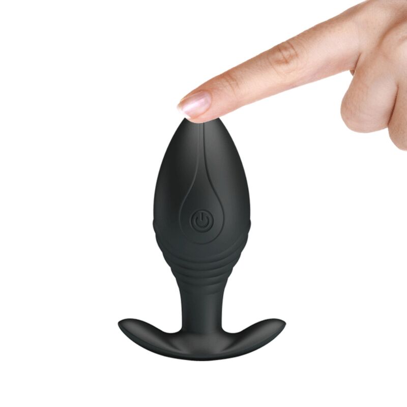 PRETTY LOVE - VIBRADOR ANAL PLUG RECARGABLE REGINA NEGRO