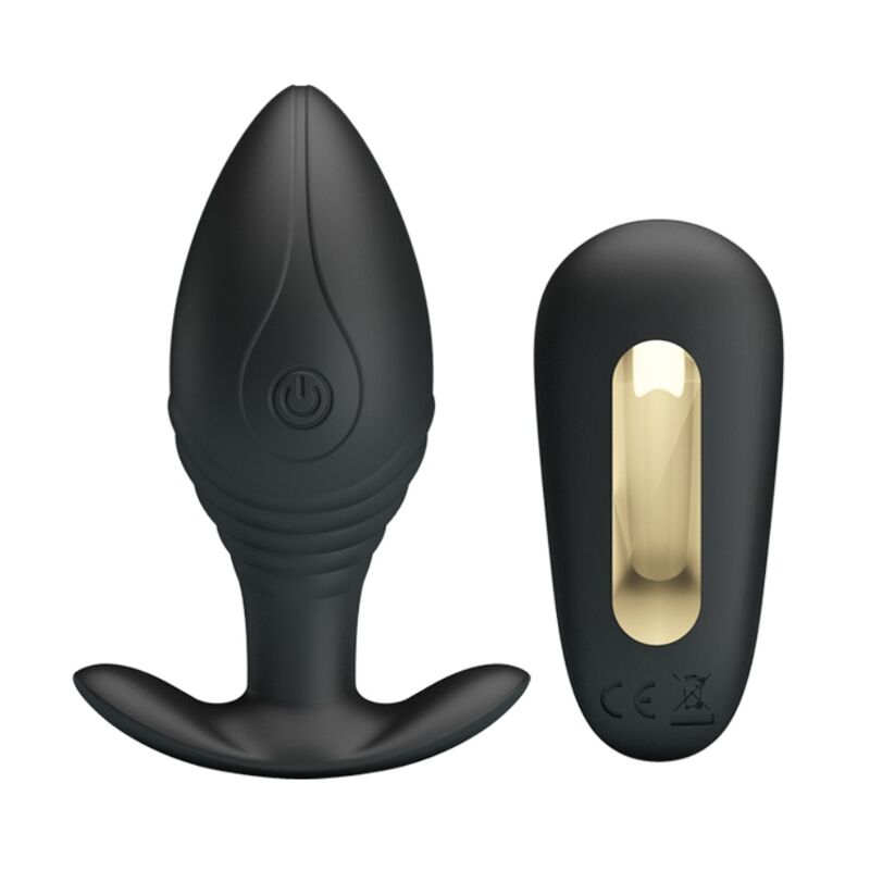 PRETTY LOVE - RECHARGEABLE REGINA ANAL PLUG VIBRATOR BLACK