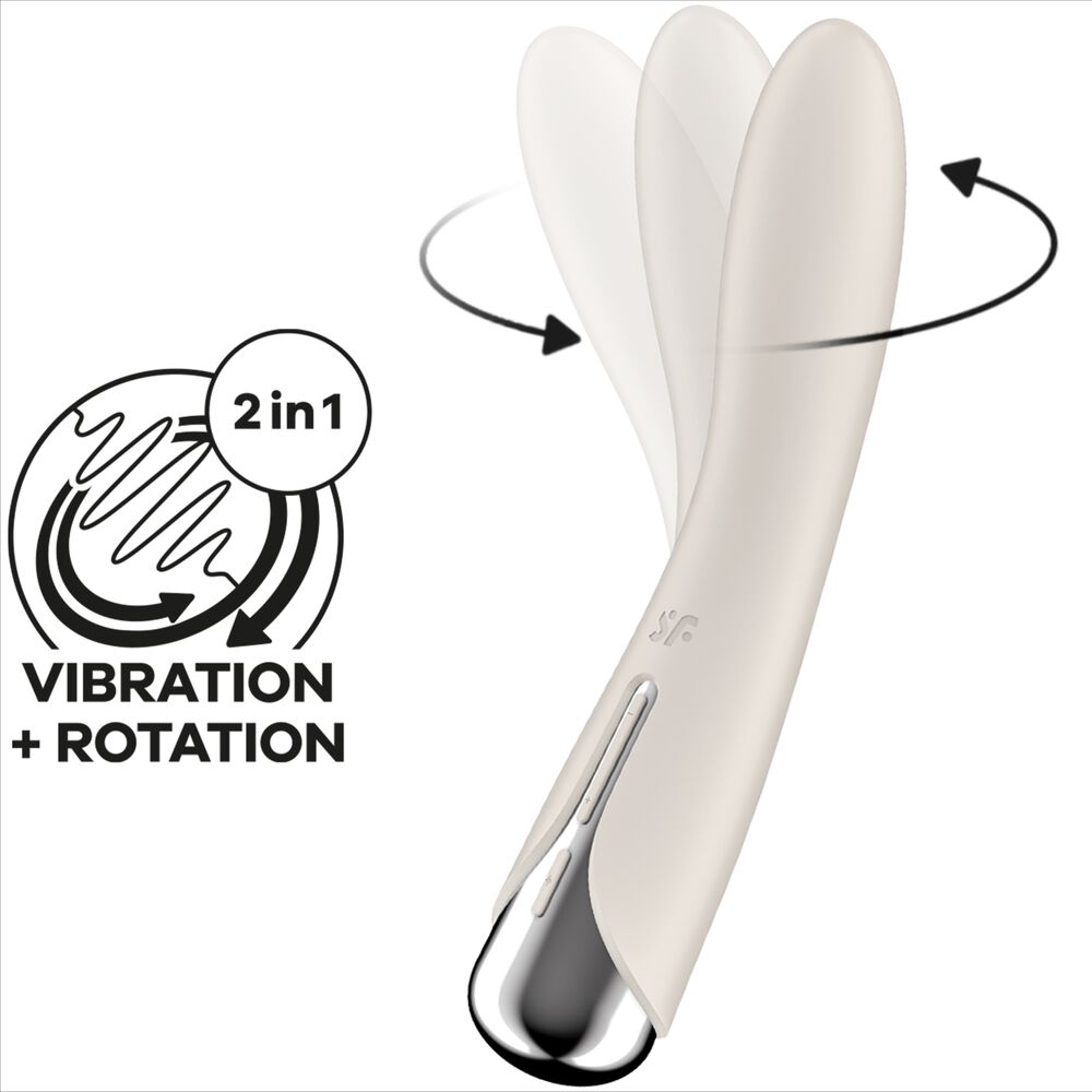 SATISFYER - BEIGE ROTATOR VIBRATOR SPINNING VIBE 1 G-SPOT BEIGE