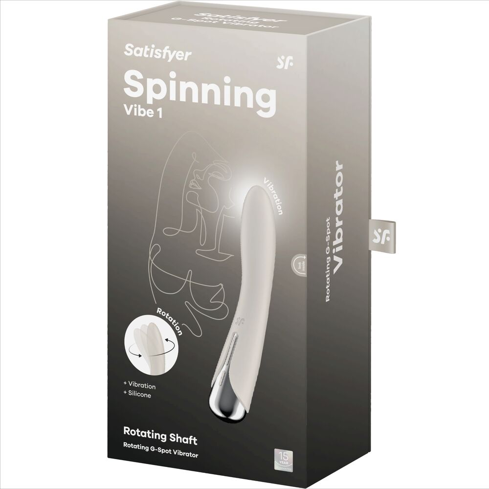 SATISFYER - BEIGE ROTATOR VIBRATOR SPINNING VIBE 1 G-SPOT BEIGE
