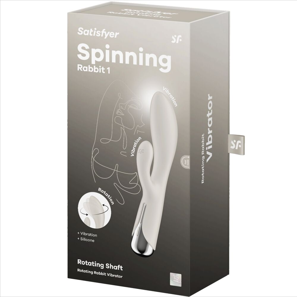 SATISFYER - ROTARY RABBIT 1 CLITORIS AND G-SPOT STIMULATION RED