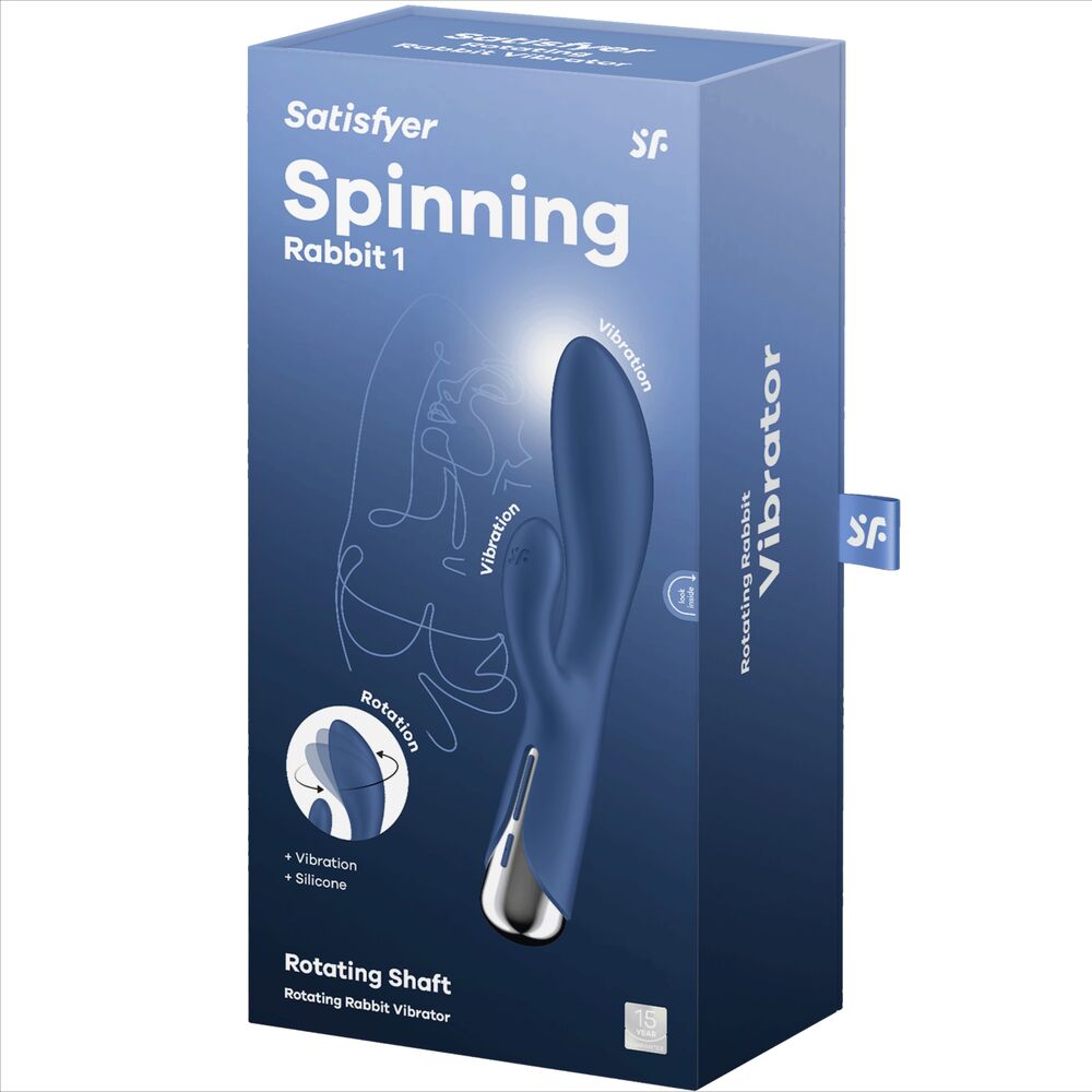 SATISFYER - ROTARY RABBIT 1 CLITORIS AND G-SPOT STIMULATION RED