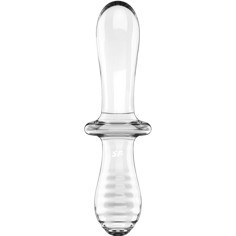 SATISFYER - CLEAR DOUBLE CRYSTAL DILDO
