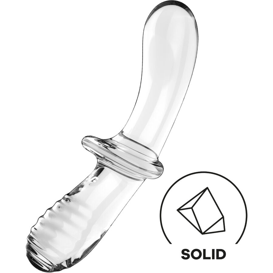 SATISFYER - CLEAR DOUBLE CRYSTAL DILDO