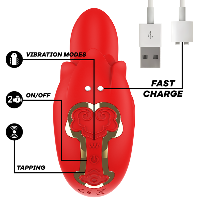 MIA - ESTIMULADOR VIBRADOR SELENA + TOQUE ROJO