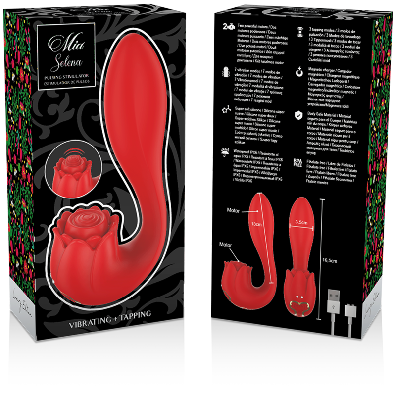 MIA - ESTIMULADOR VIBRADOR SELENA + TOQUE ROJO