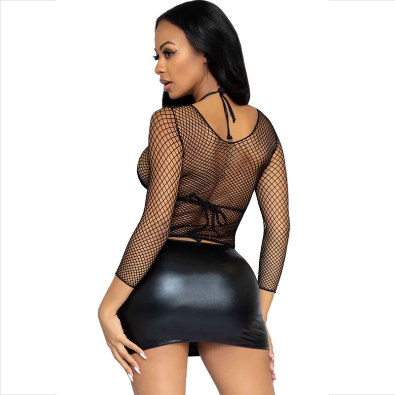 LEG AVENUE - BLACK LONG SLEEVE T-SHIRT