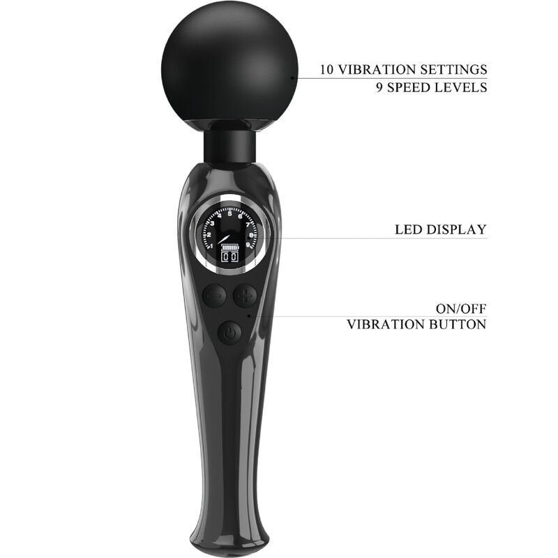 PRETTY LOVE - SKYLER VIBRATING WAND BLACK