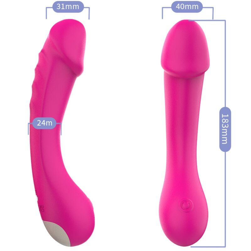 ARMONY - FUCHSIA SILICONE G-SPOT DILDO VIBRATOR