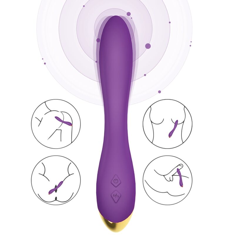 ARMONY - VIBRADOR FLAMINGO MULTIPOSICIÓN MORADO