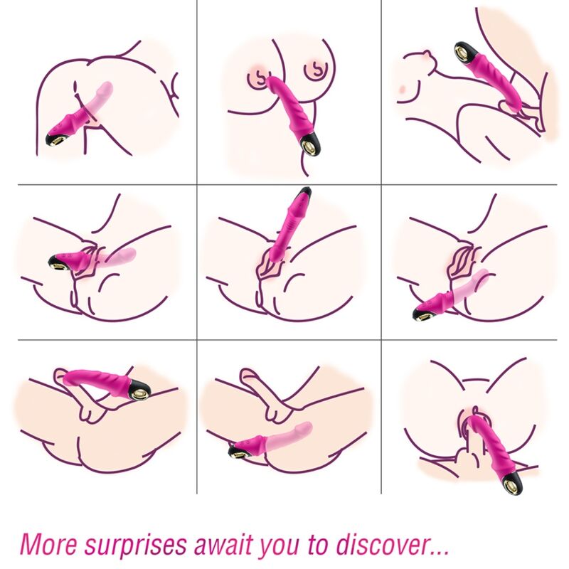 ARMONY - JOYBLADE VIBRATING DILDO ROTATING FUCHSIA