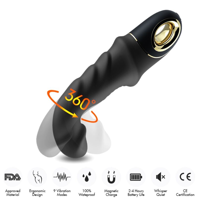 ARMONY - JOYBLADE BLACK VIBRATING DILDO ROTATOR
