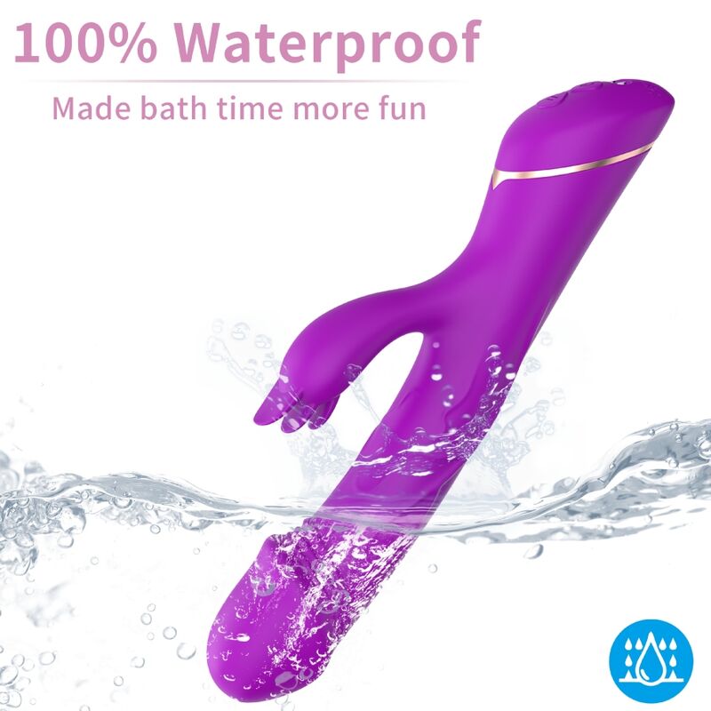 ARMONY - PURPLE SILICONE RABBIT VIBRATING DILDO