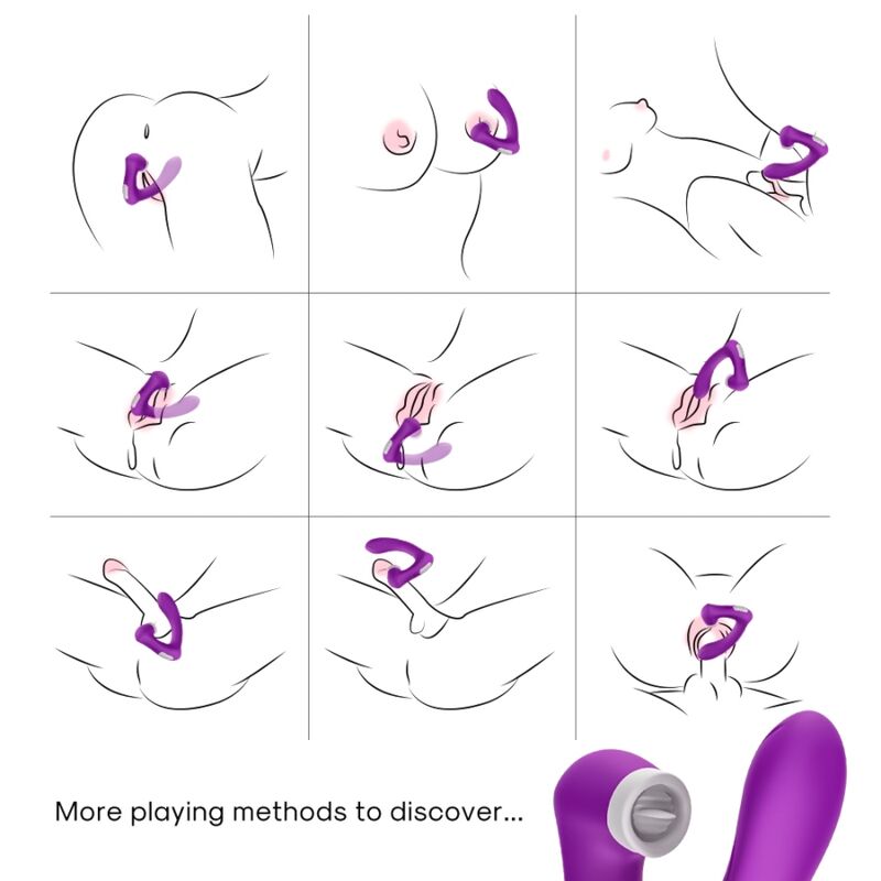 ARMONY - SECRETKISS LICKING CLITORIS VIBRATING AND CURVED VIBRATOR PURPLE