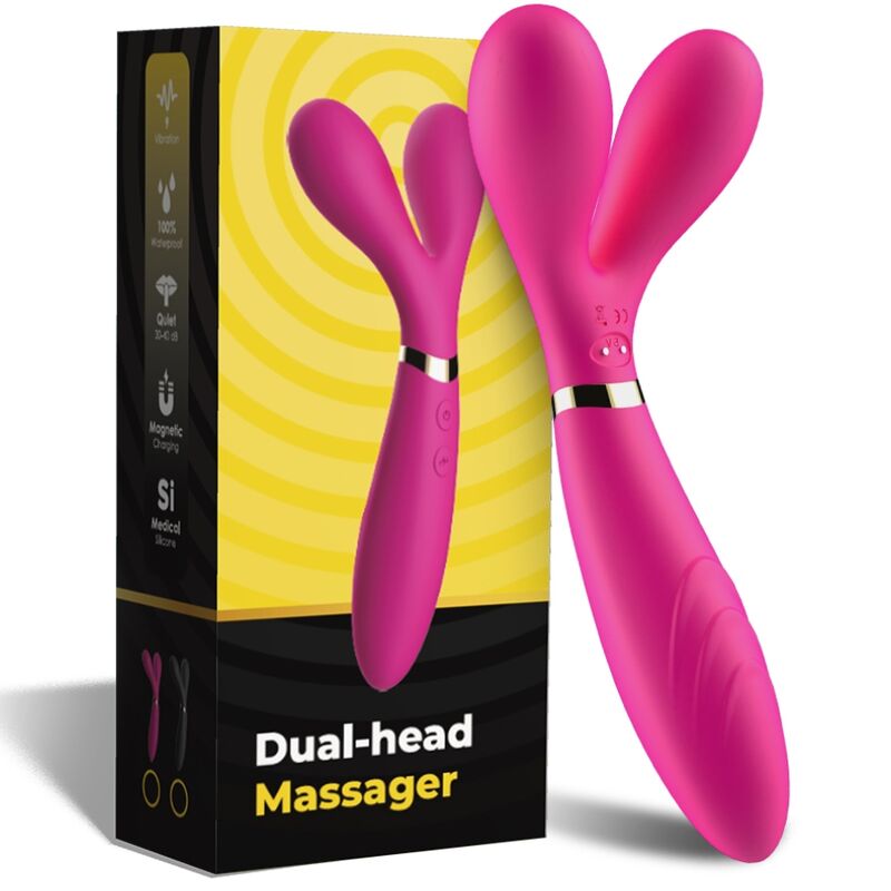 ARMONY - Y-WAND MASSAGER AND DOUBLE HEAD VIBRATOR FUCHSIA