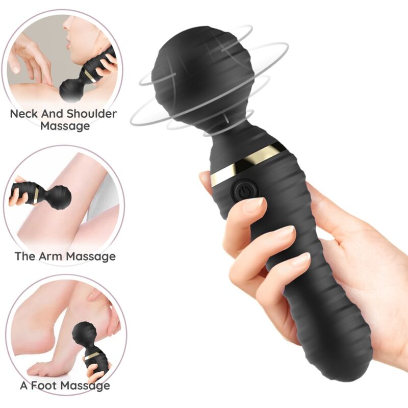 ARMONY - FREEDO PEQUEÑO MASAJEADOR Y VIBRADOR NEGRO