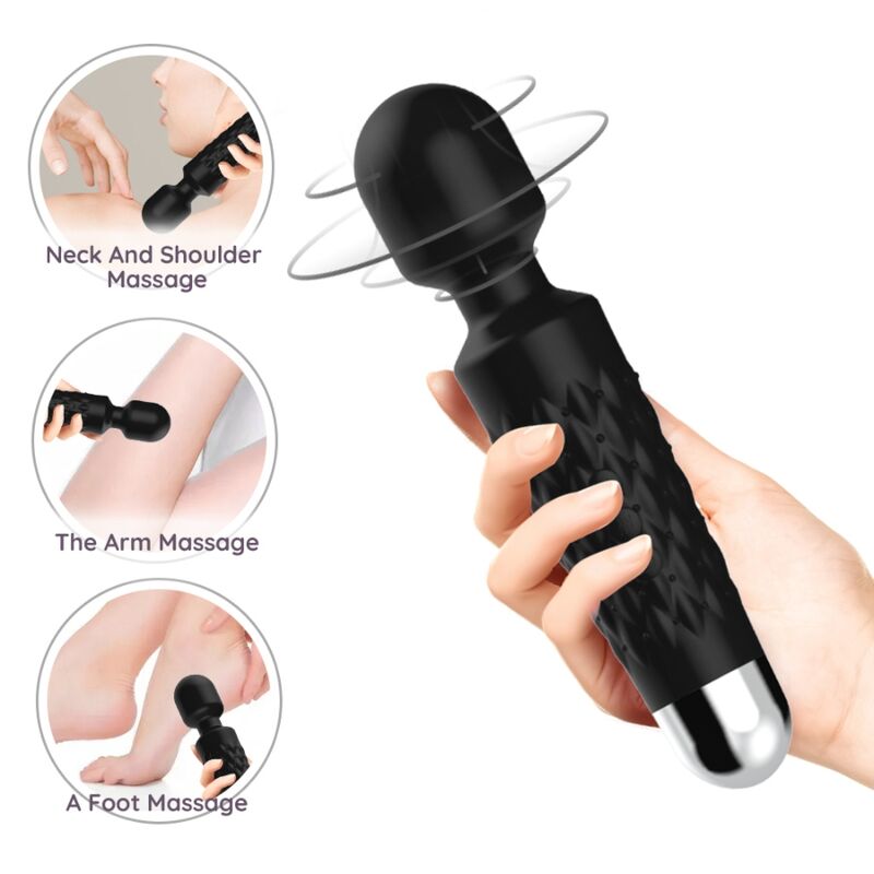 ARMONY - MASAJEADOR Y VIBRADOR POSTMAN SUPER FLEXIBLE CABEZA NEGRA