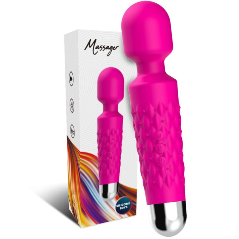 ARMONY - MASAJEADOR POSTMAN Y VIBRADOR CABEZA FUCSIA SUPER FLEXIBLE