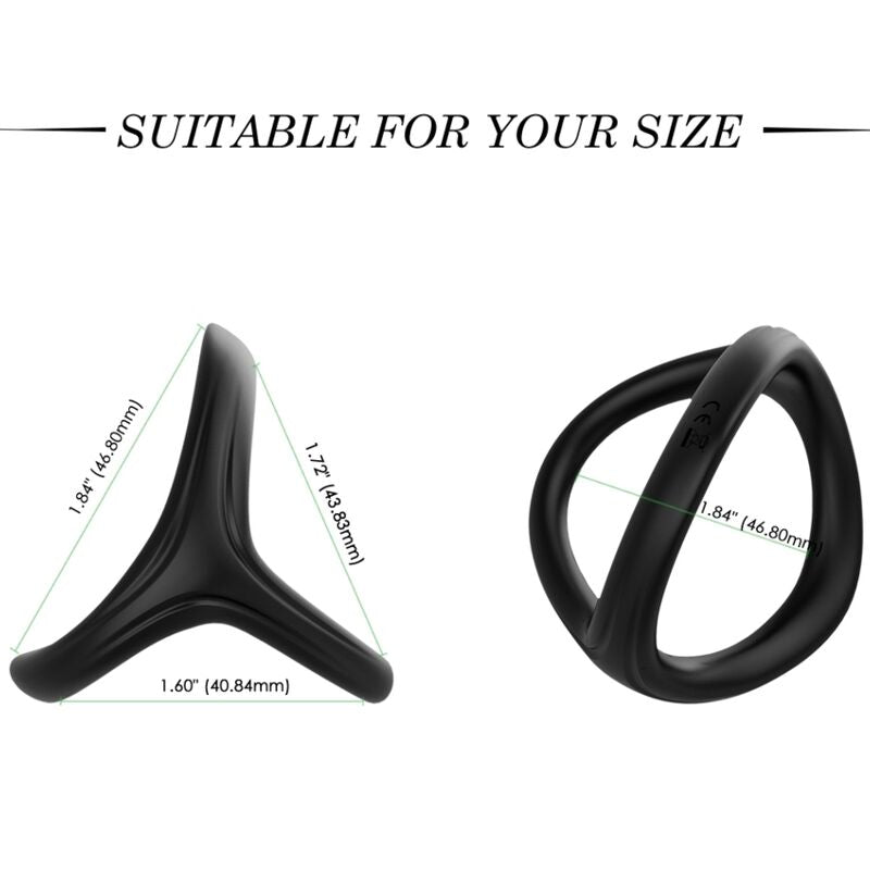 ARMONY - BLACK DOUBLE TRESOR SILICONE RING