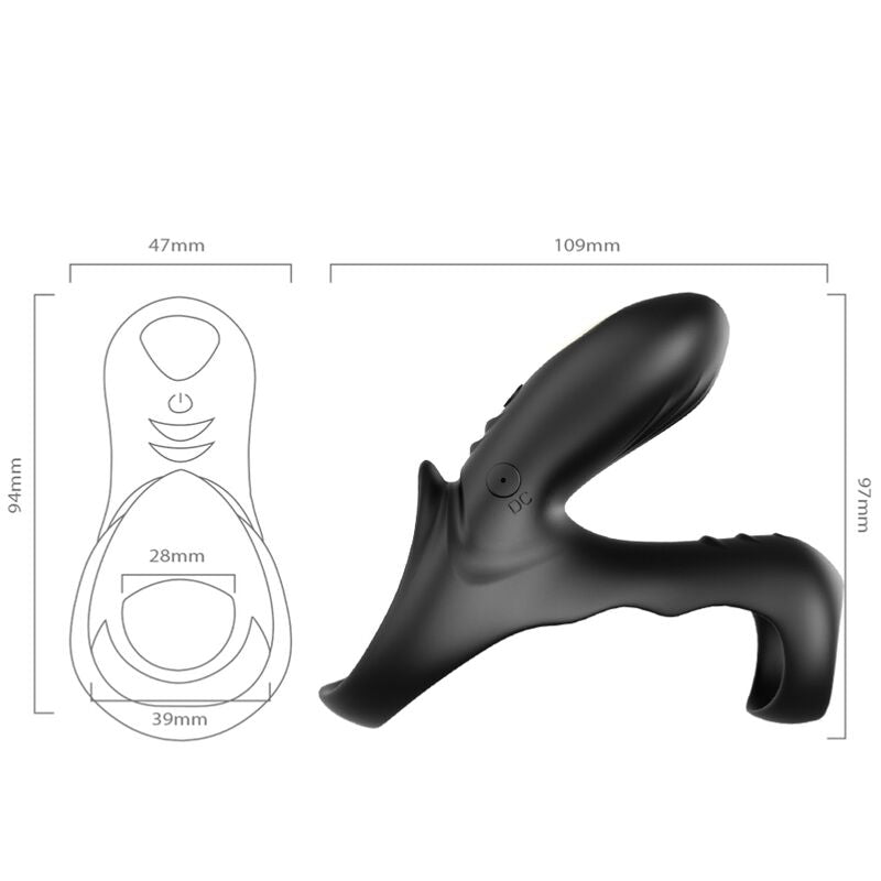 ARMONY - RANGER DOUBLE VIBRATING RING FOR COUPLES BLACK